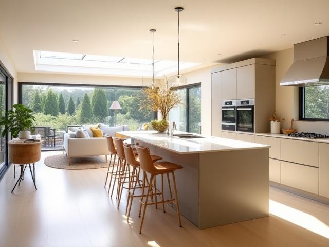 Open-Plan Contemporary Family Kitchen